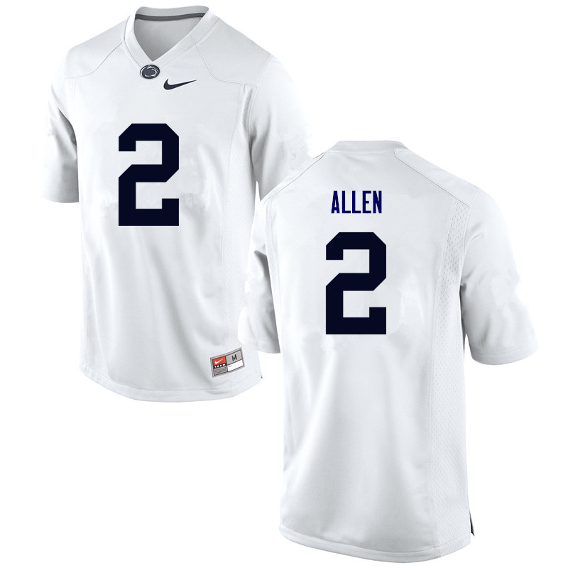 Men Penn State Nittany Lions #2 Marcus Allen College Football Jerseys-White